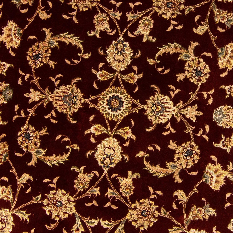 Persisk matta - Tabriz - Royal runt  - 204 x 204 cm - mörkröd