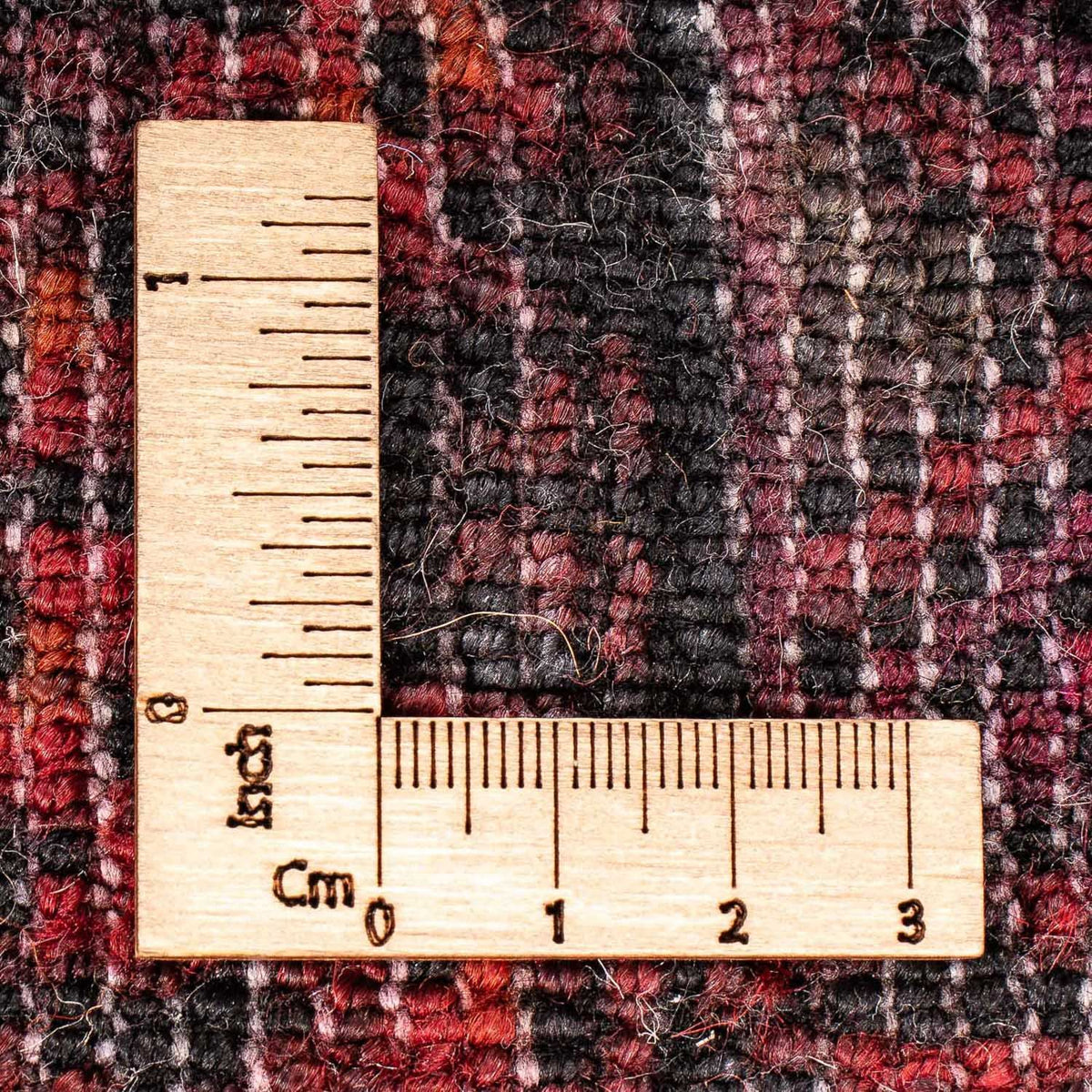 Persisk matta - Nomadic - 90 x 72 cm - mörkröd