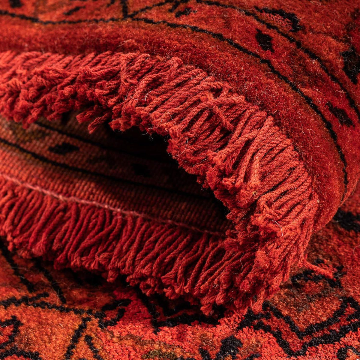 Persiska mattor - Keshan - 98 x 70 cm - mörkröd