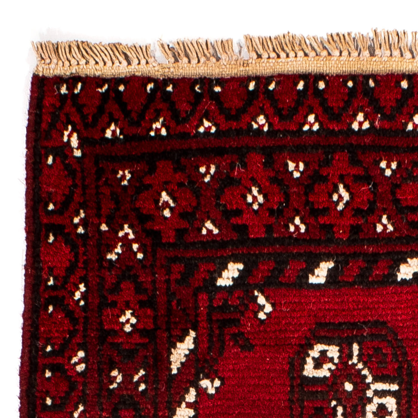 Afghansk matta - Filpa - 90 x 60 cm - mörkröd