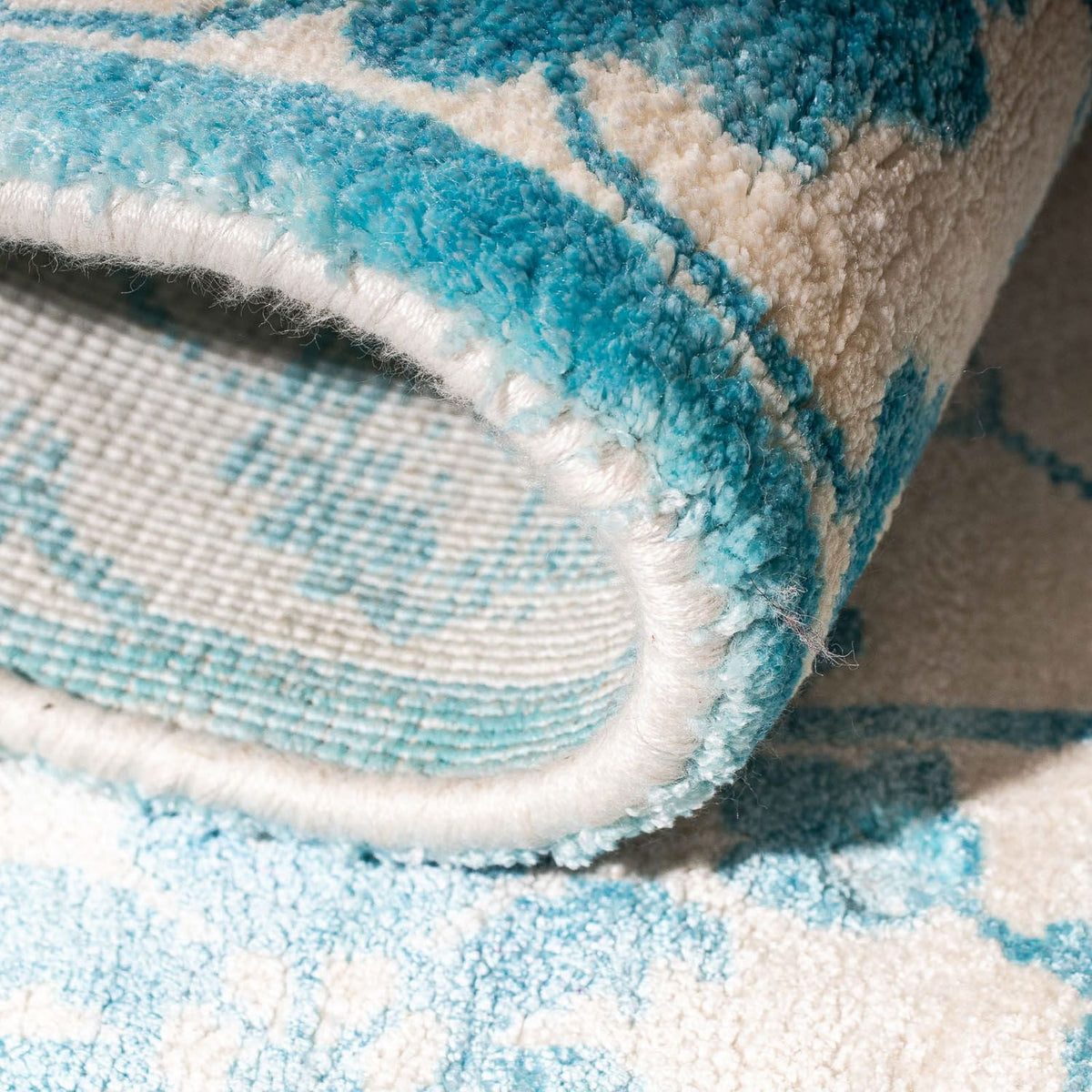 Viskosmatta kvadrat  - 70 x 70 cm - turkos