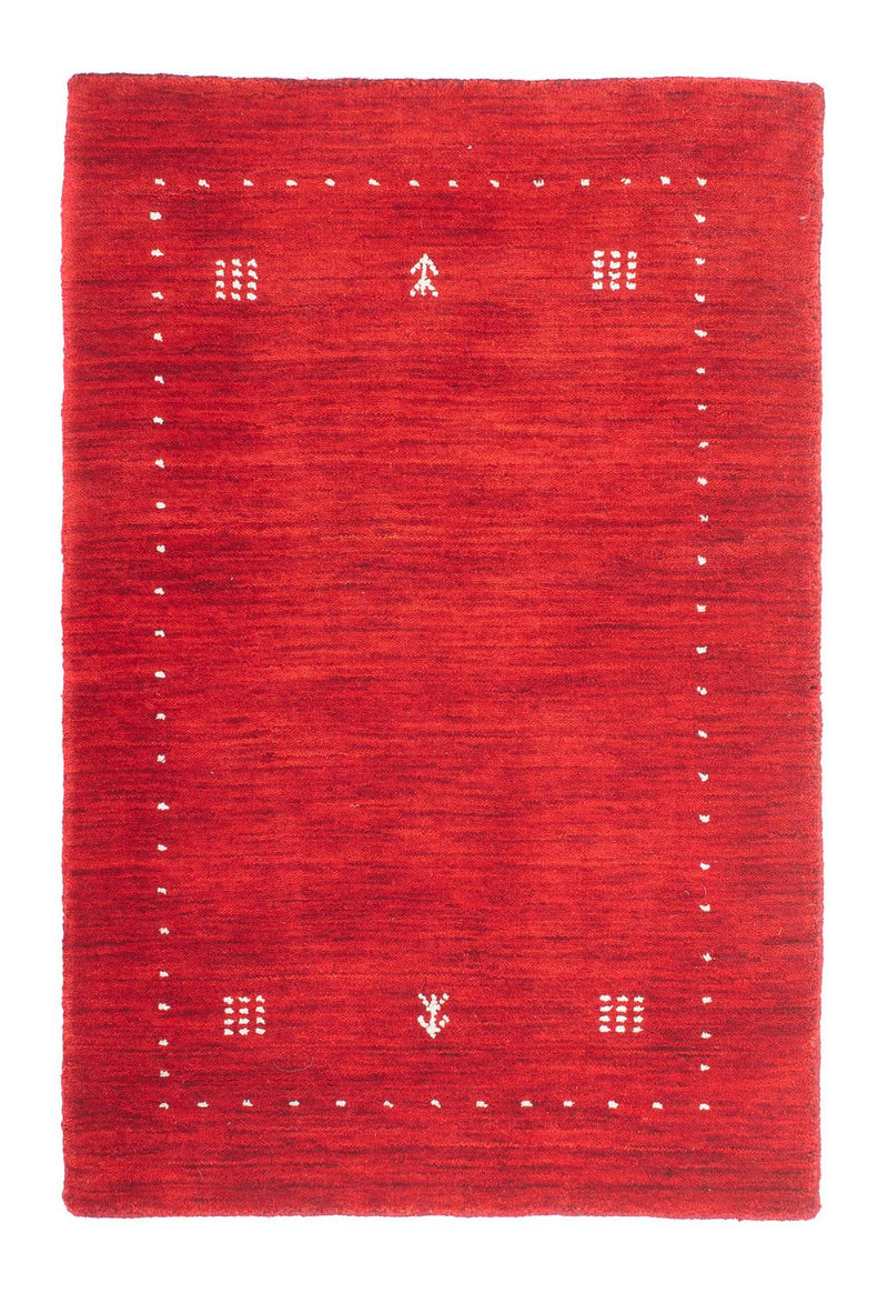 Gabbeh-matta - Indus - 90 x 60 cm - röd