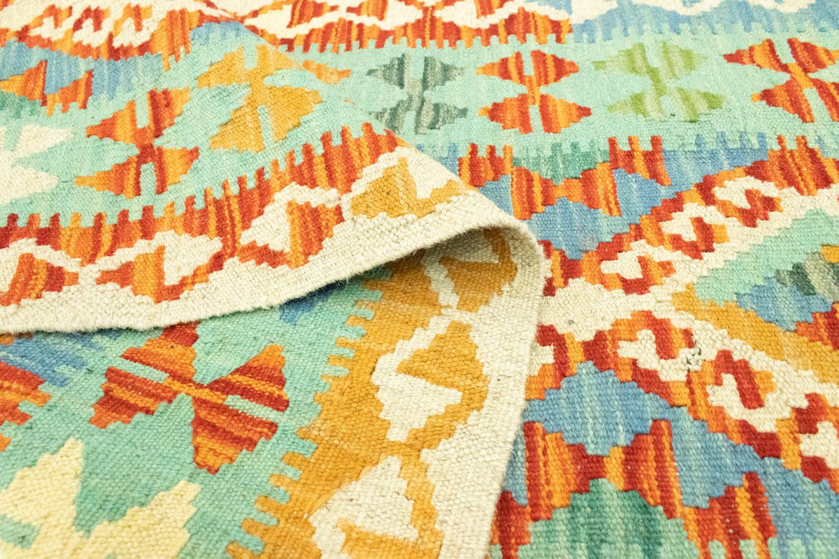 Runner Kelim Carpet - orientalisk matta - 200 x 68 cm - färgad