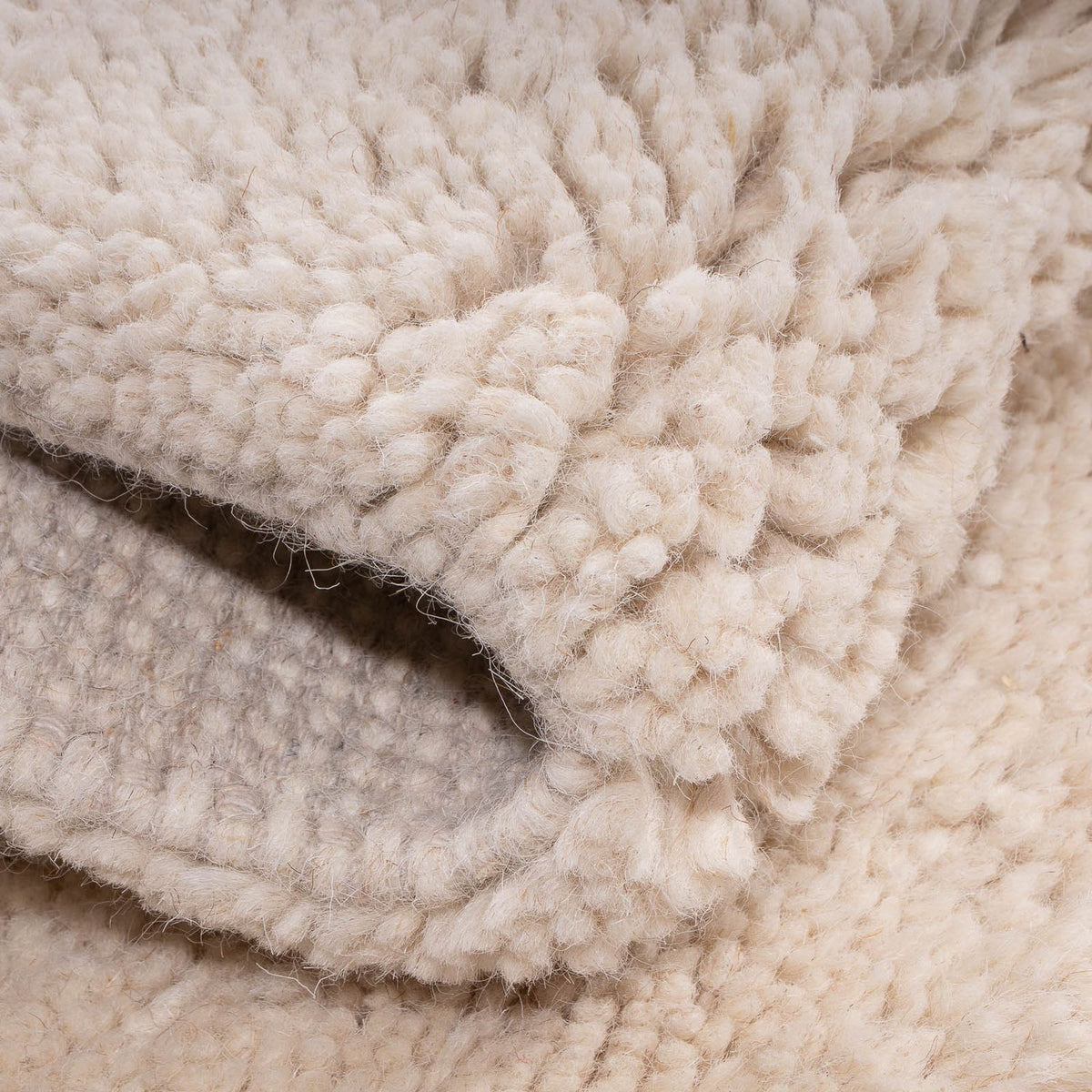 Berber matta kvadrat  - 120 x 120 cm - beige