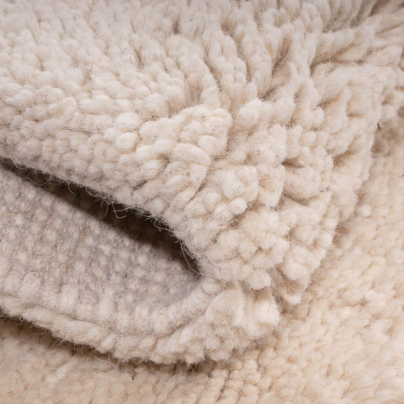 Berber matta kvadrat  - 120 x 120 cm - beige