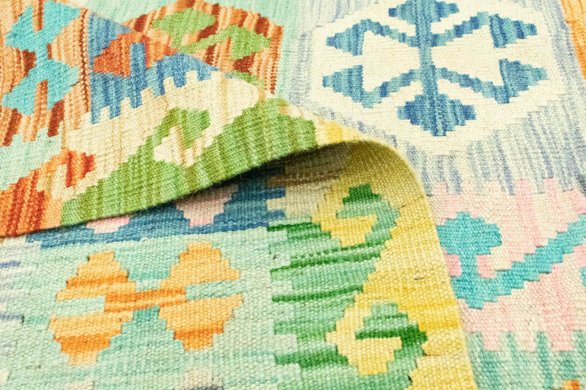 Kelim Carpet - orientalisk matta - 302 x 205 cm - färgad