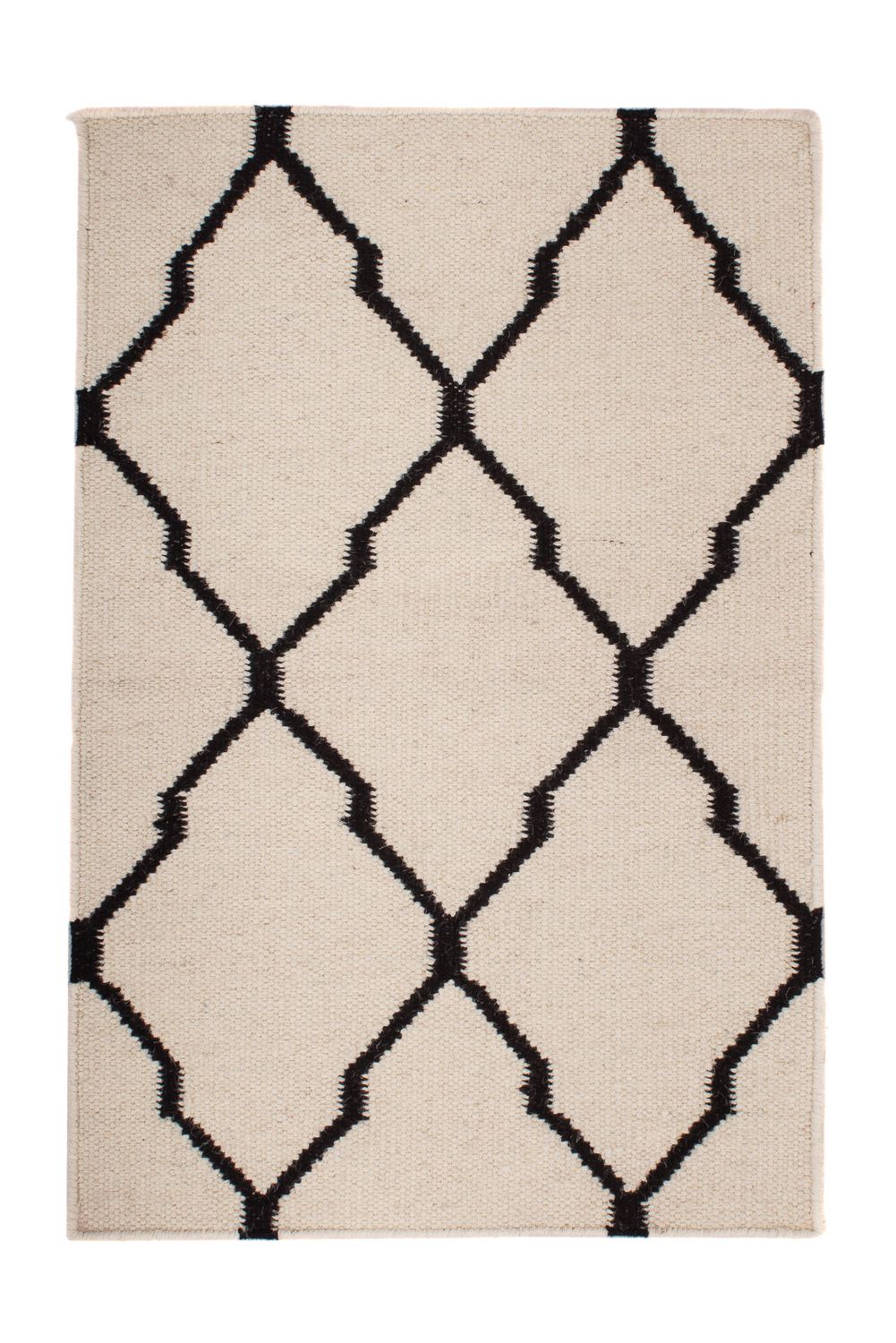 Kelim matta - trendig - 95 x 60 cm - beige