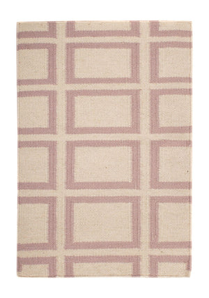 Kelim matta - trendig - 91 x 60 cm - beige