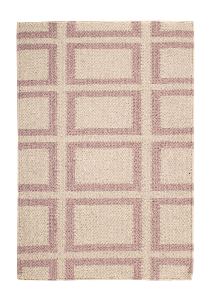 Kelim matta - trendig - 91 x 60 cm - beige