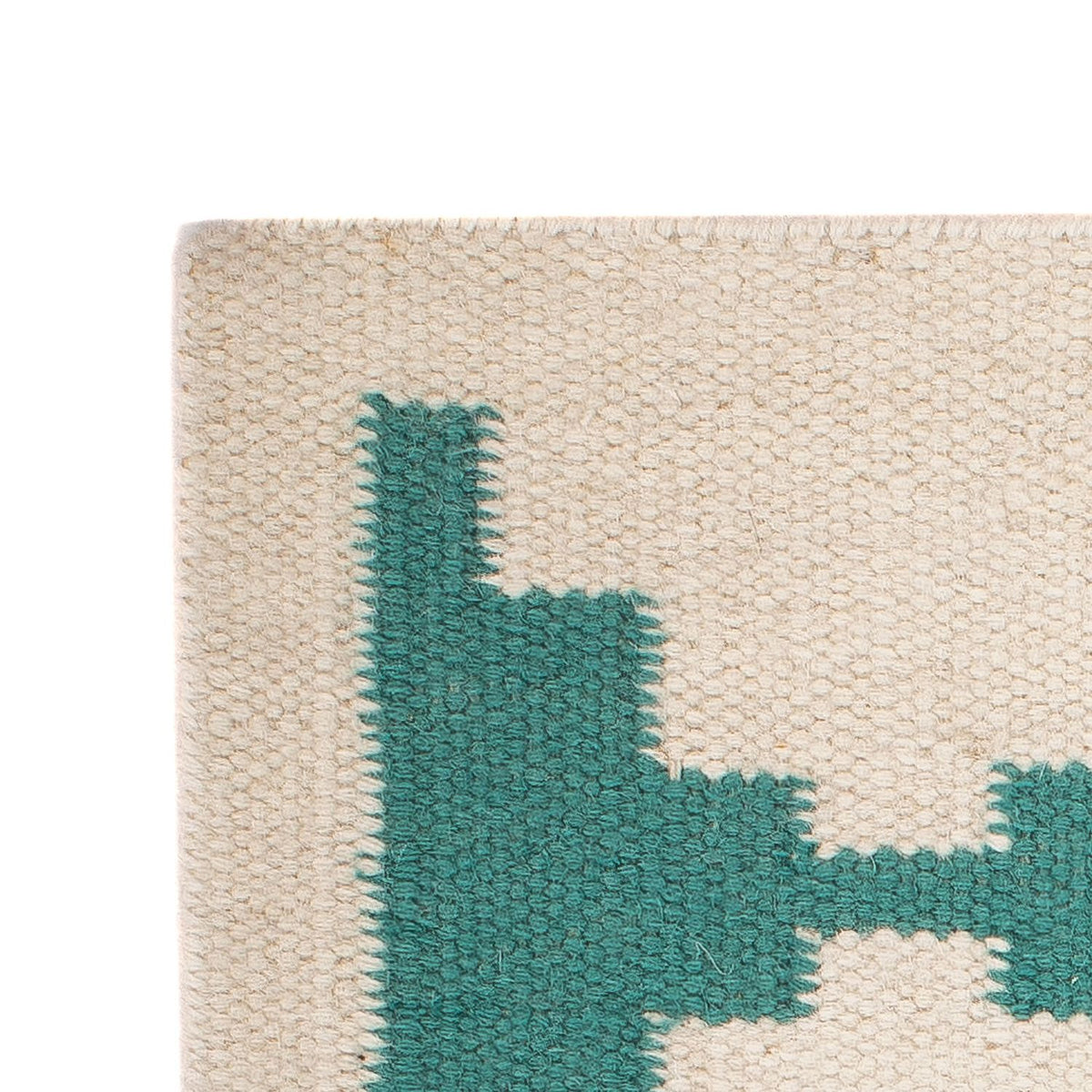 Kelim matta - trendig - 90 x 60 cm - beige