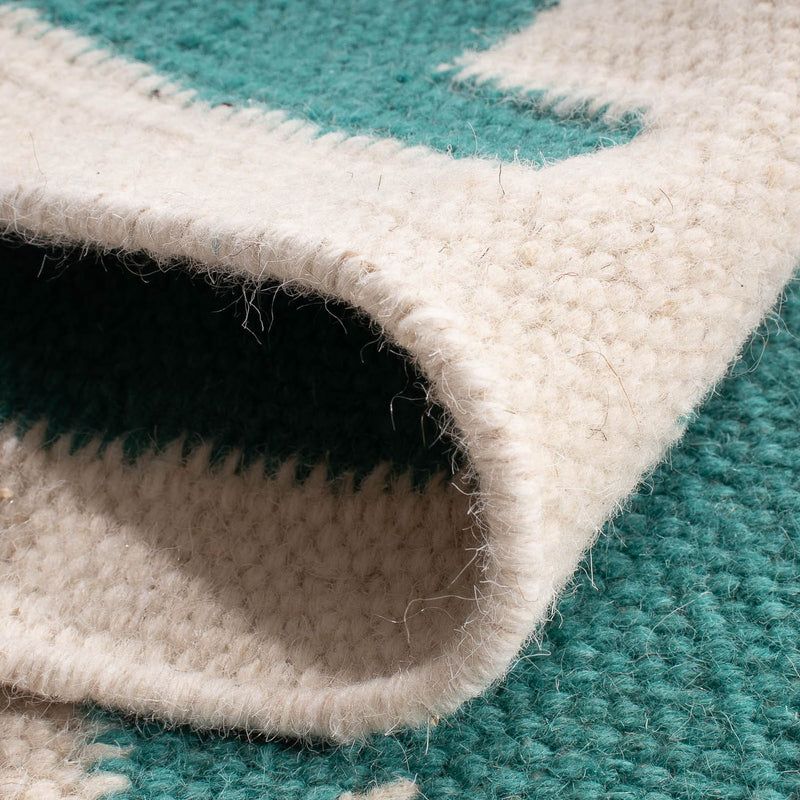 Kelim matta - trendig - 90 x 60 cm - beige