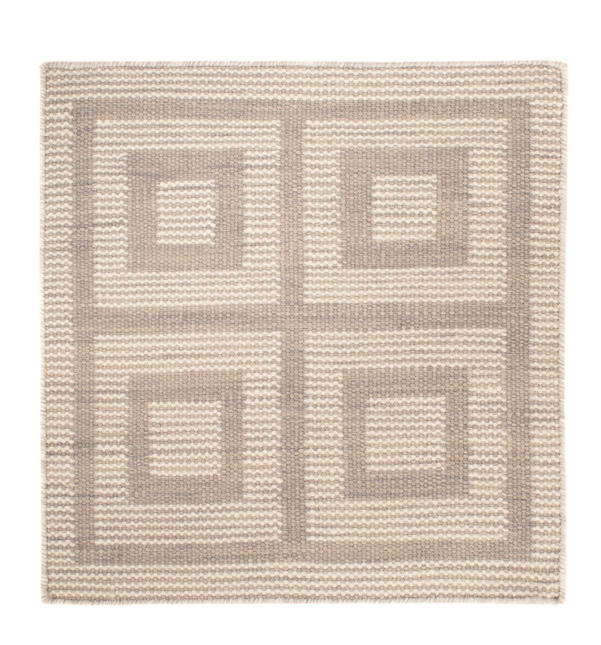 Kelim matta - trendig kvadrat  - 60 x 60 cm - beige
