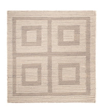 Kelim matta - trendig kvadrat  - 60 x 60 cm - beige