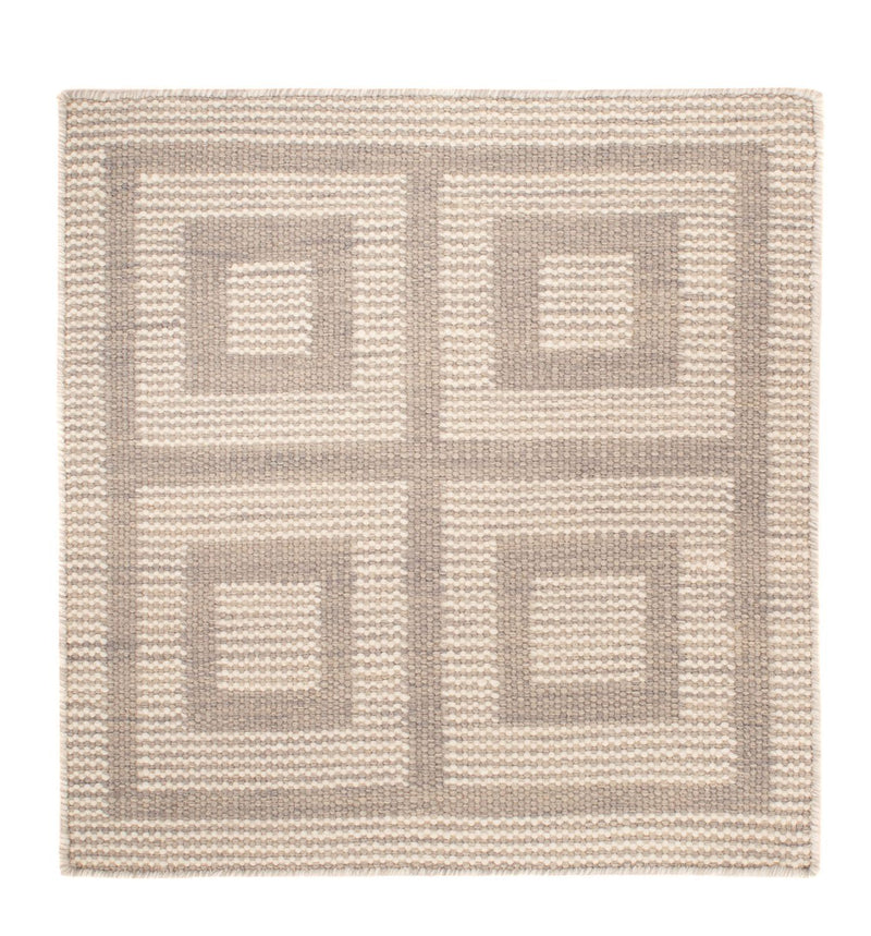 Kelim matta - trendig kvadrat  - 60 x 60 cm - beige