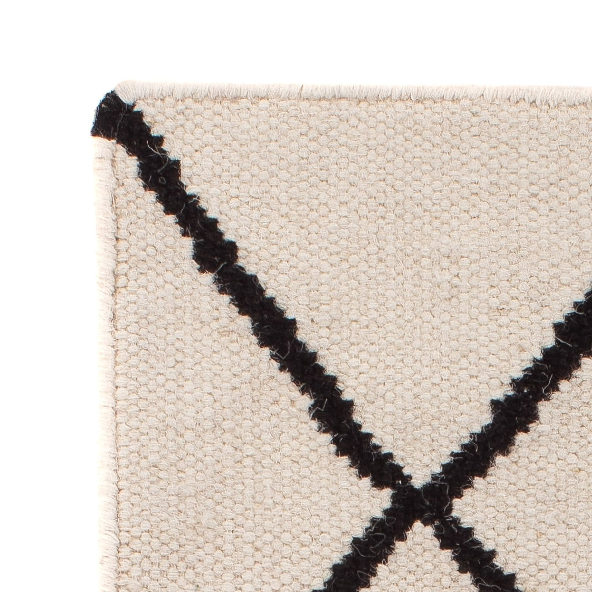 Kelim matta - trendig - 93 x 61 cm - beige