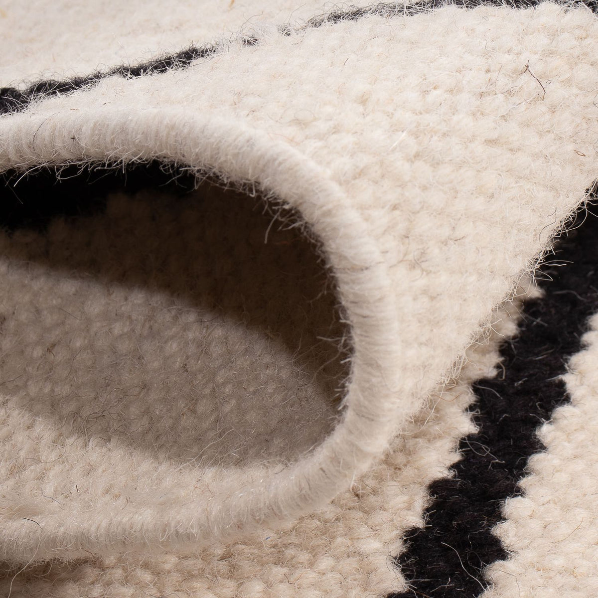 Kelim matta - trendig - 93 x 61 cm - beige