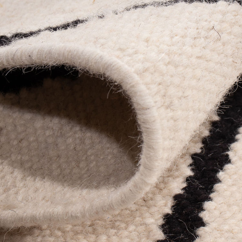 Kelim matta - trendig - 93 x 61 cm - beige