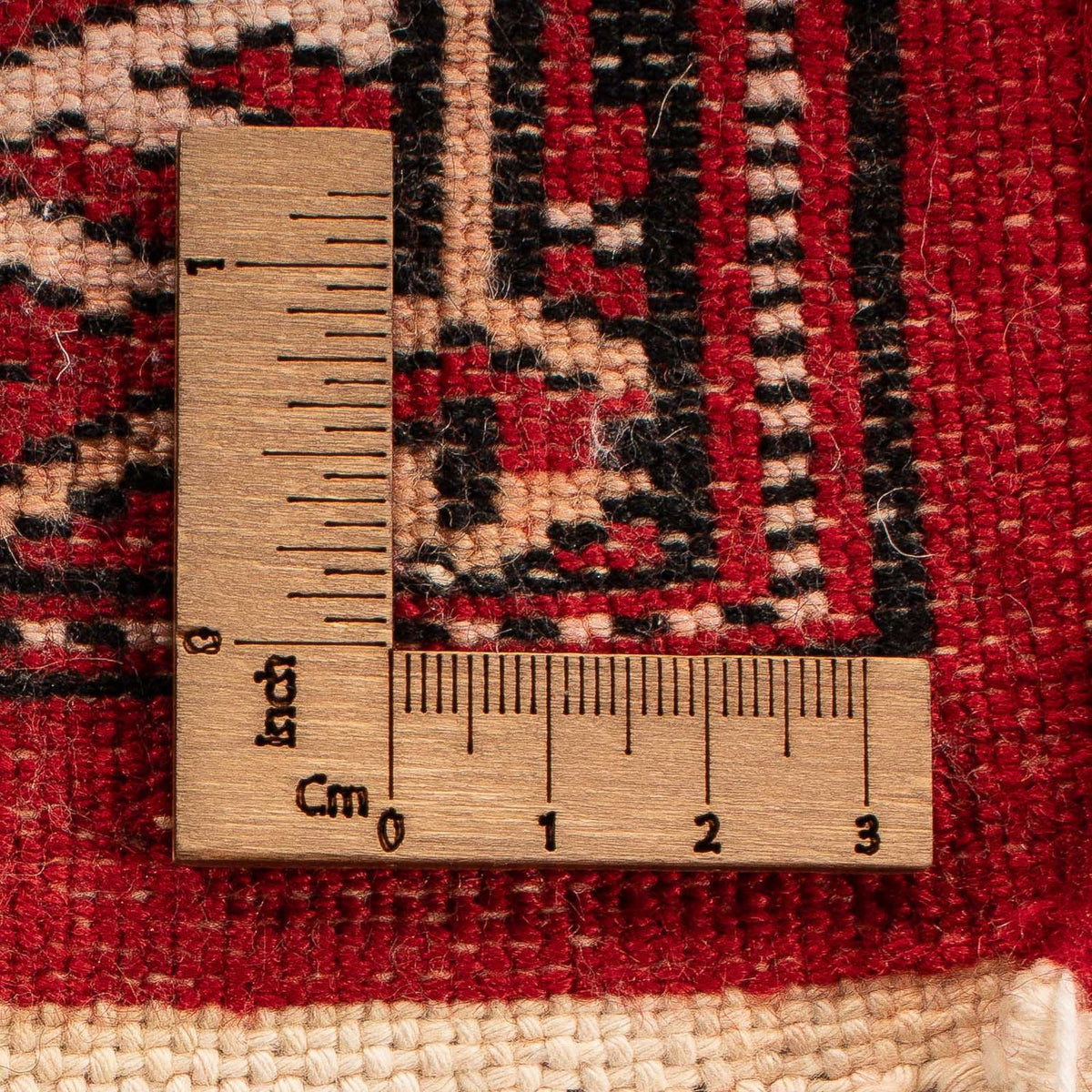 Pakistanska mattan - 115 x 78 cm - mörkröd