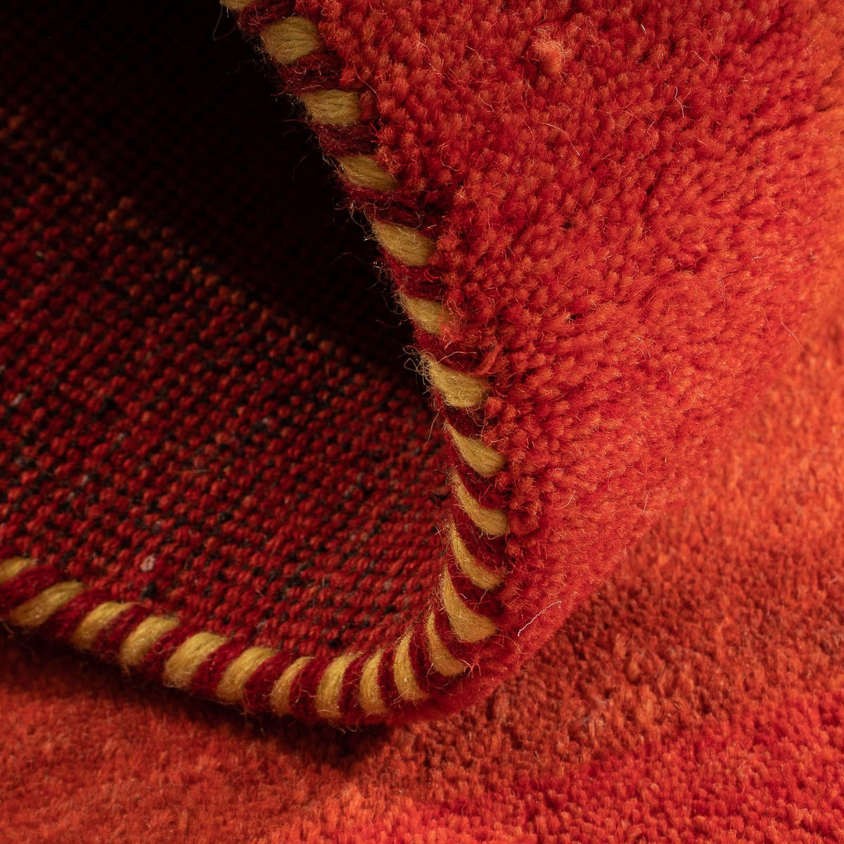 Gabbeh-matta - Indus - 142 x 74 cm - mörkröd