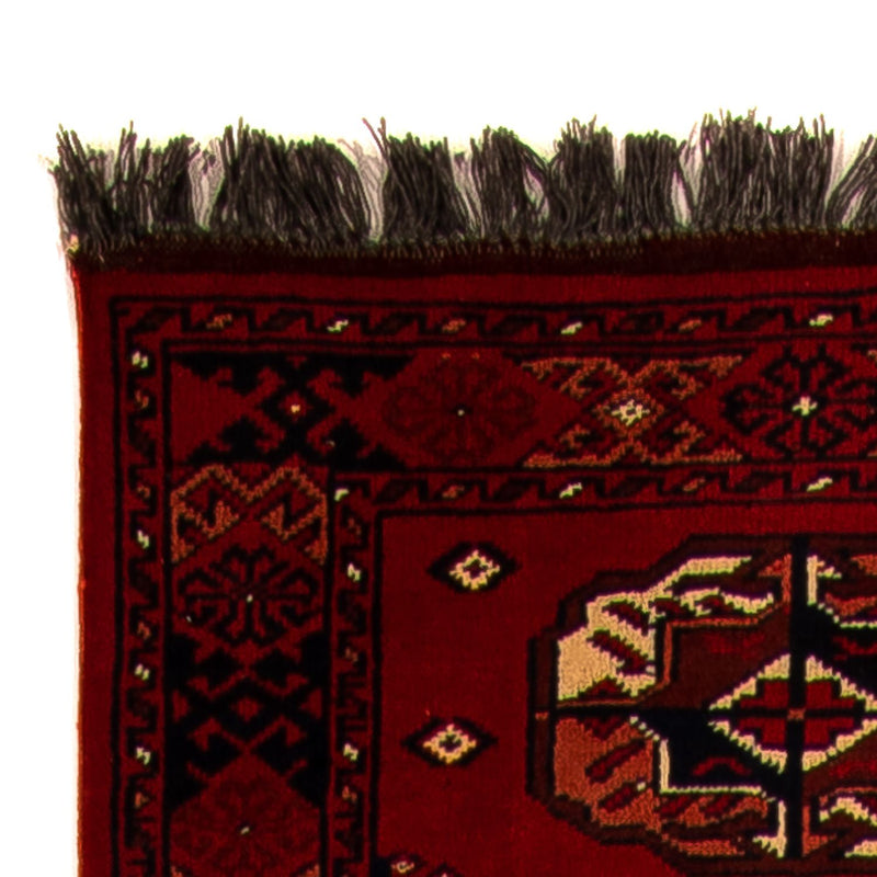 Runner Afghansk matta - 356 x 82 cm - mörkröd