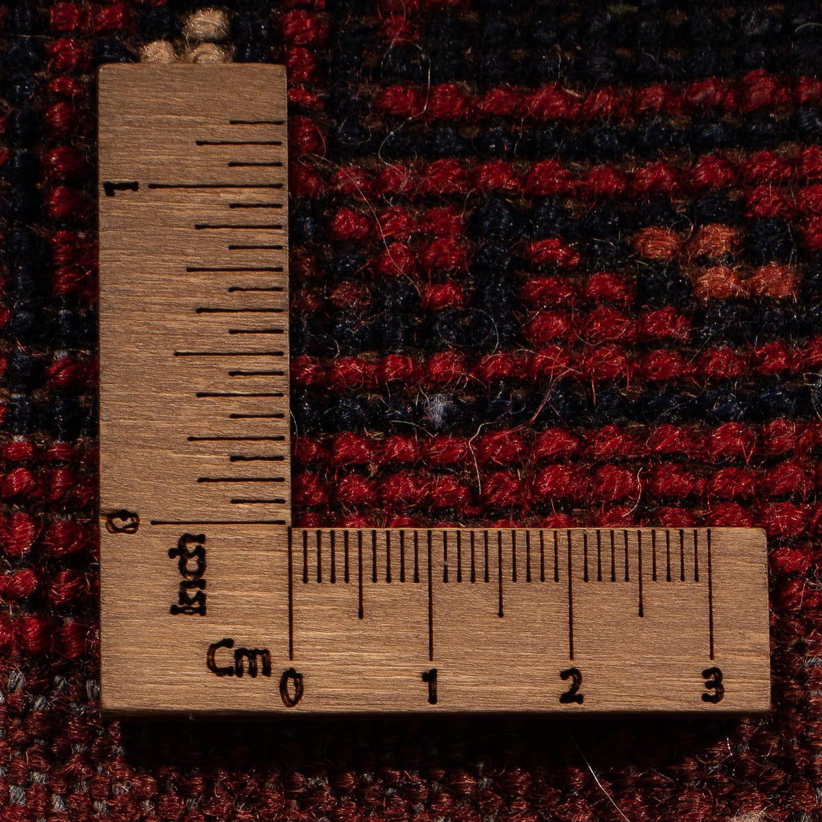 Runner Afghansk matta - 356 x 82 cm - mörkröd