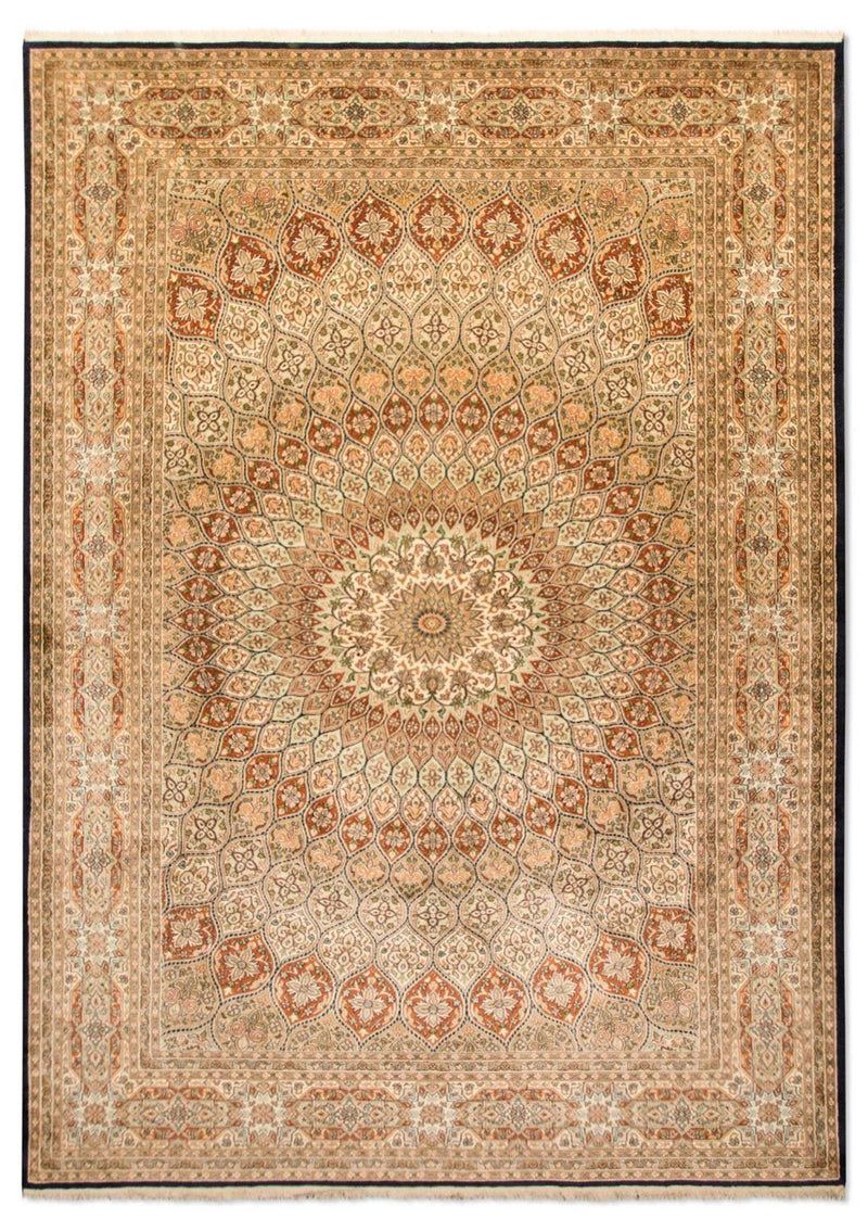 Sidenmatta - Kashmir Silk - 287 x 197 cm - flerfärgad