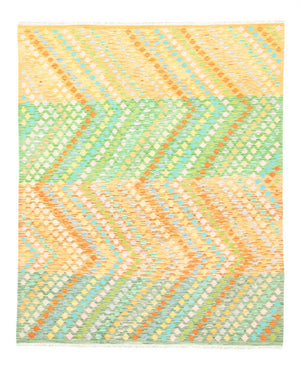 Kelim Carpet - orientalisk matta - 299 x 250 cm - färgad