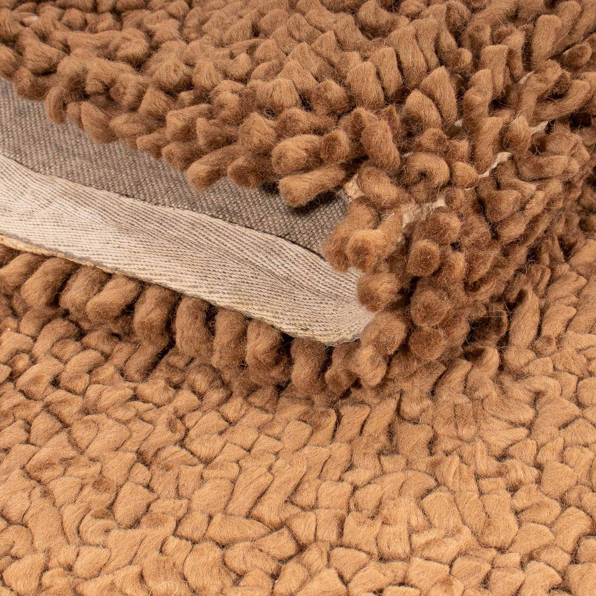 Hög luggmatta - 206 x 155 cm - brun