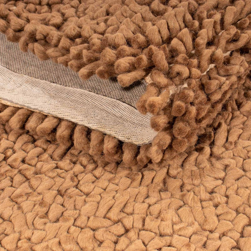 Hög luggmatta - 206 x 155 cm - brun