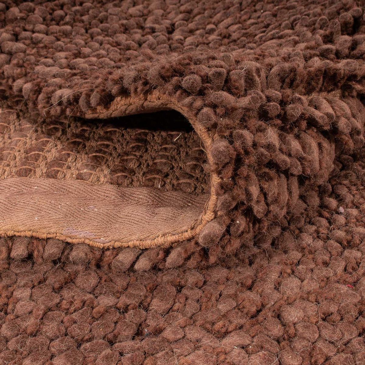 Hög luggmatta - 230 x 150 cm - brun