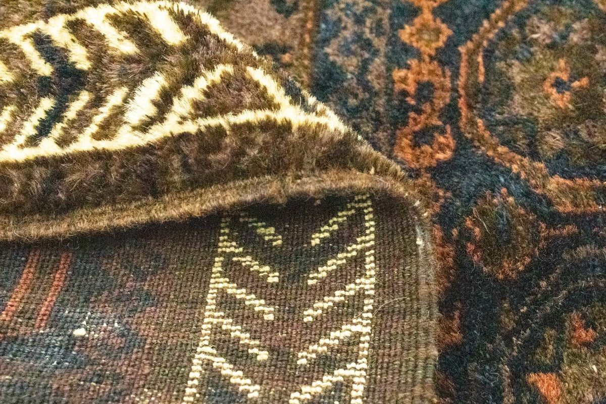 Afghansk matta kvadrat  - 80 x 80 cm - blå