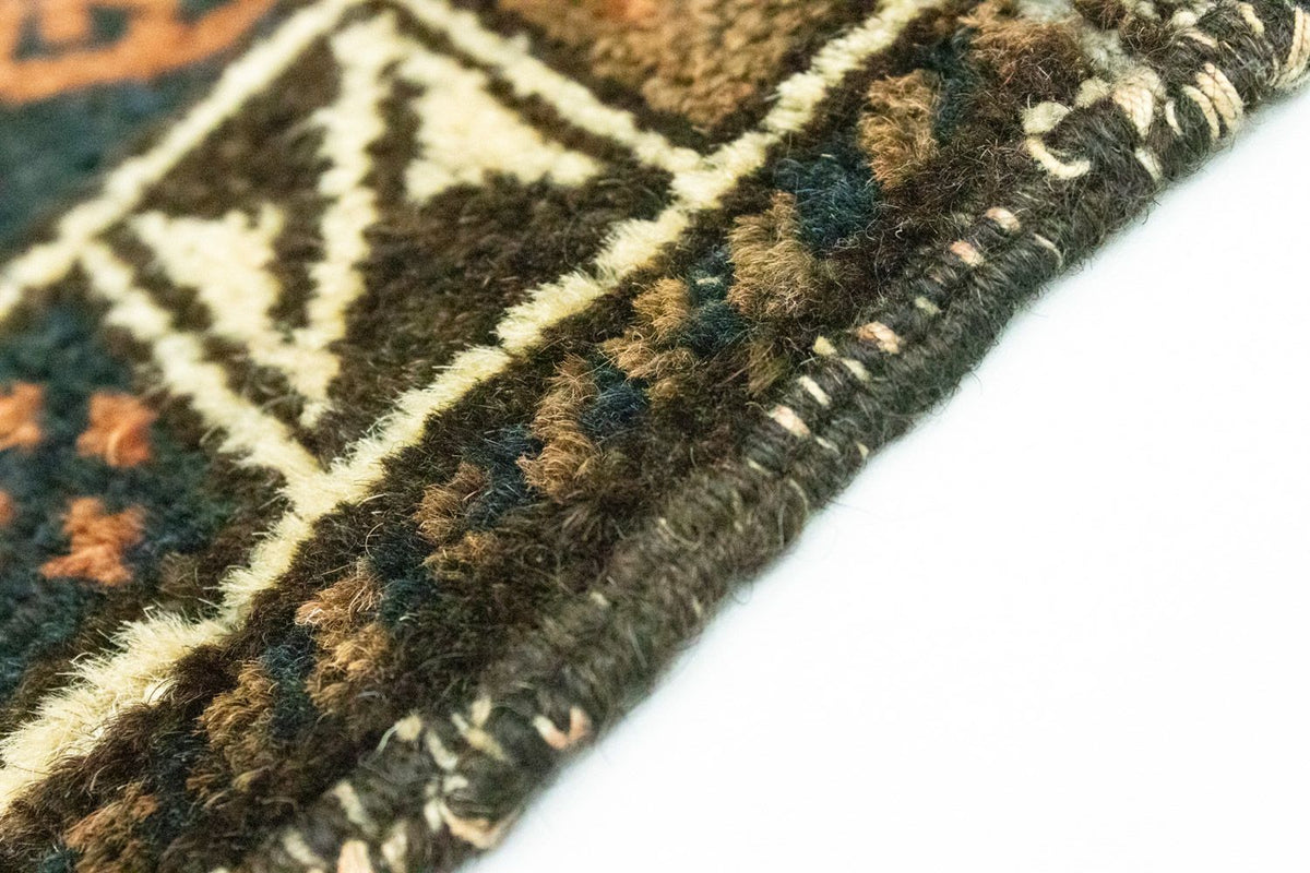 Afghansk matta kvadrat  - 66 x 64 cm - blå