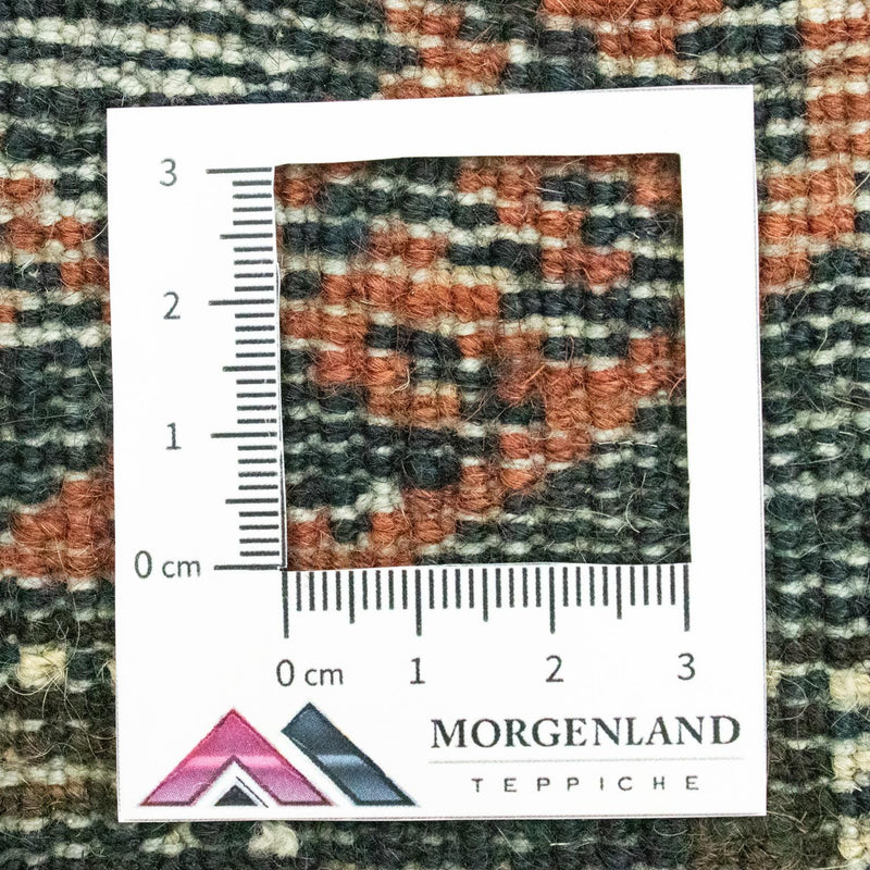 Afghansk matta kvadrat  - 66 x 64 cm - blå