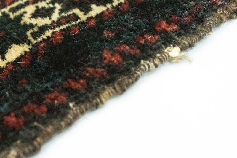 Afghansk matta kvadrat  - 35 x 33 cm - blå