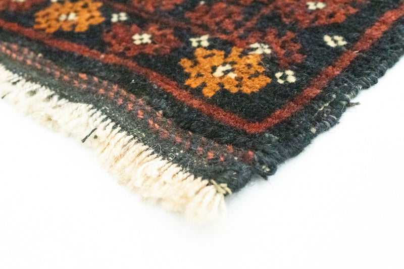 Afghansk matta kvadrat  - 45 x 42 cm - blå