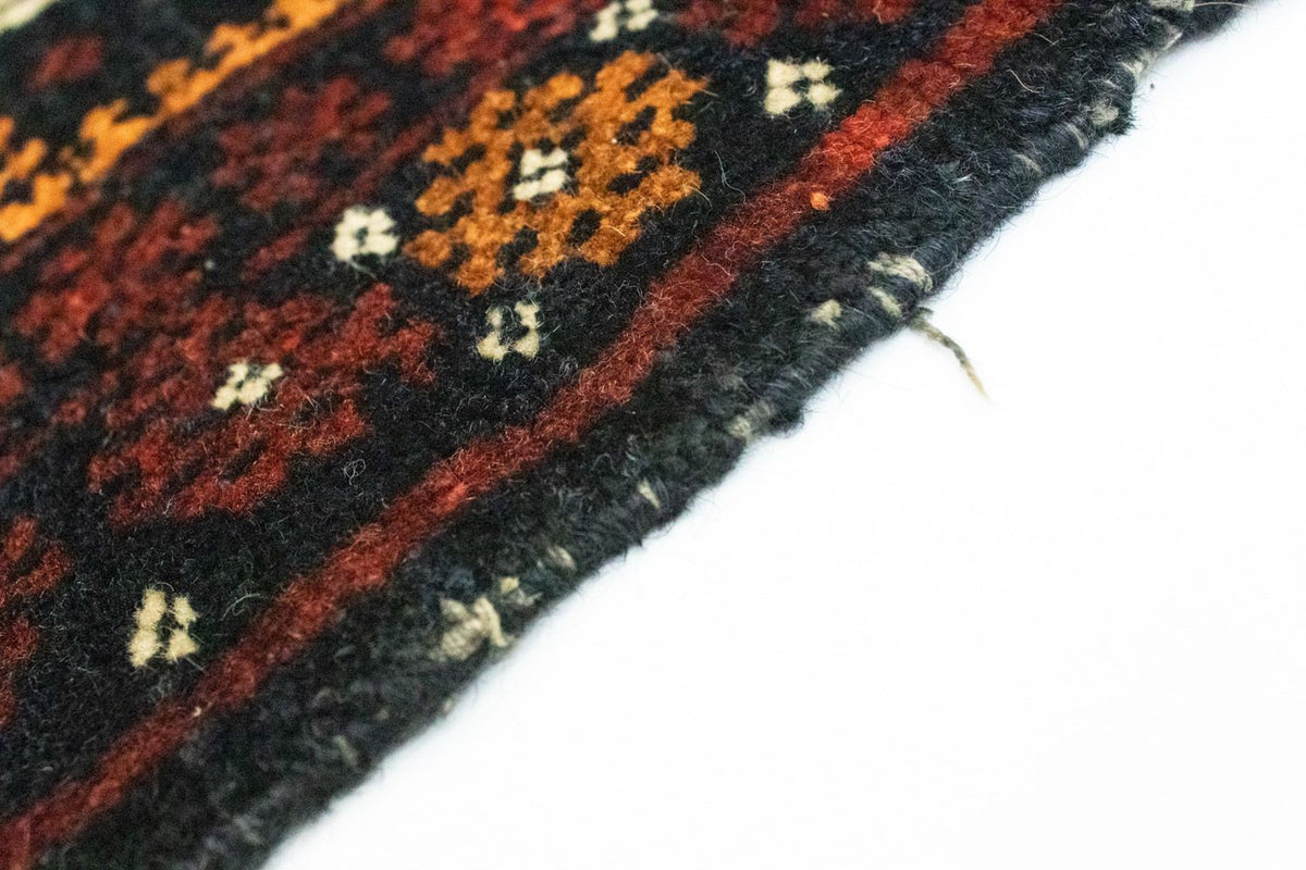 Afghansk matta kvadrat  - 45 x 42 cm - blå