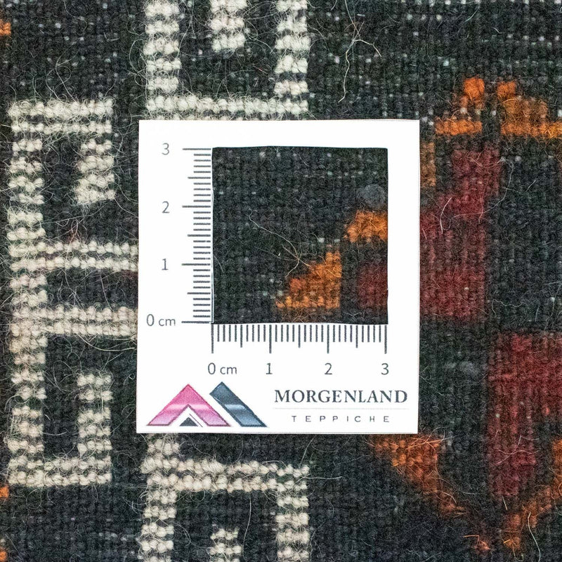 Afghansk matta kvadrat  - 45 x 42 cm - blå