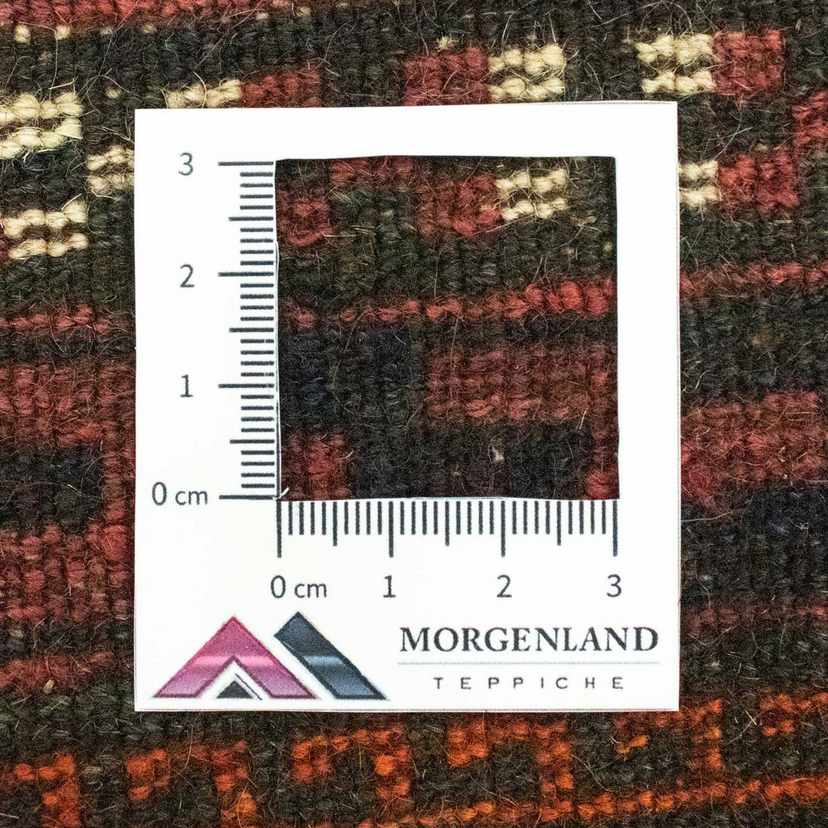 Afghansk matta - 64 x 47 cm - flerfärgad