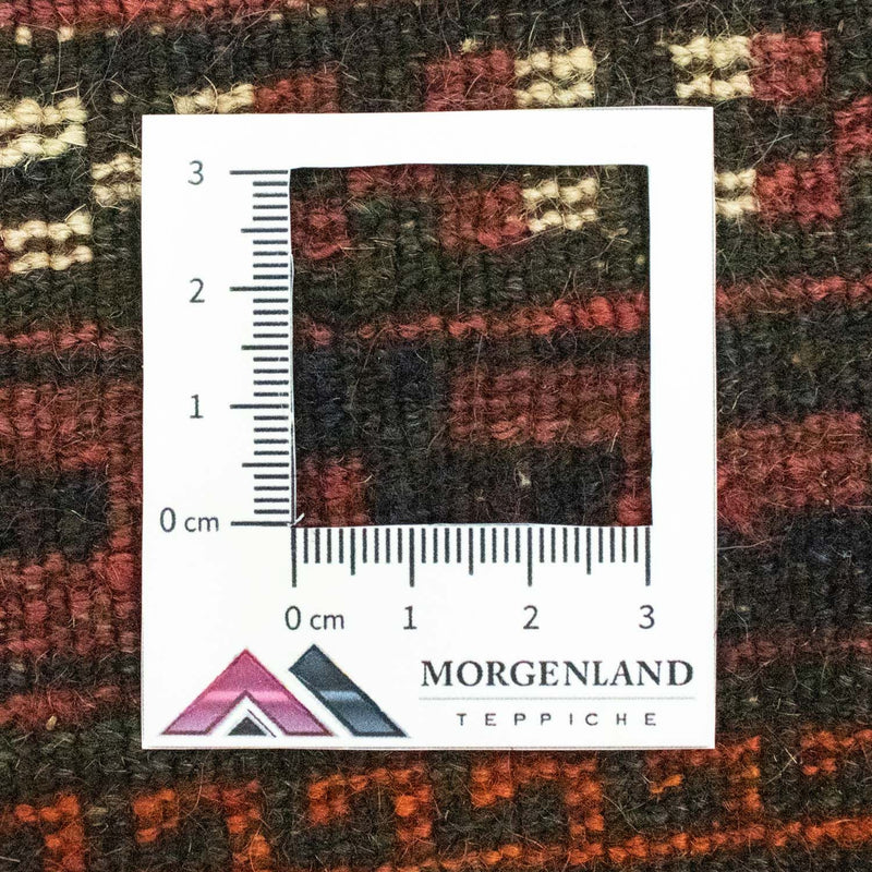 Afghansk matta - 64 x 47 cm - flerfärgad