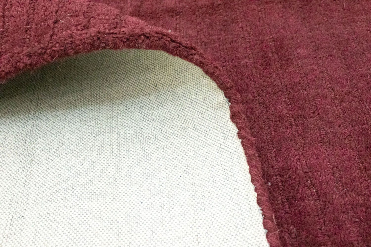 Ullmatta - 296 x 239 cm - bordeaux röd