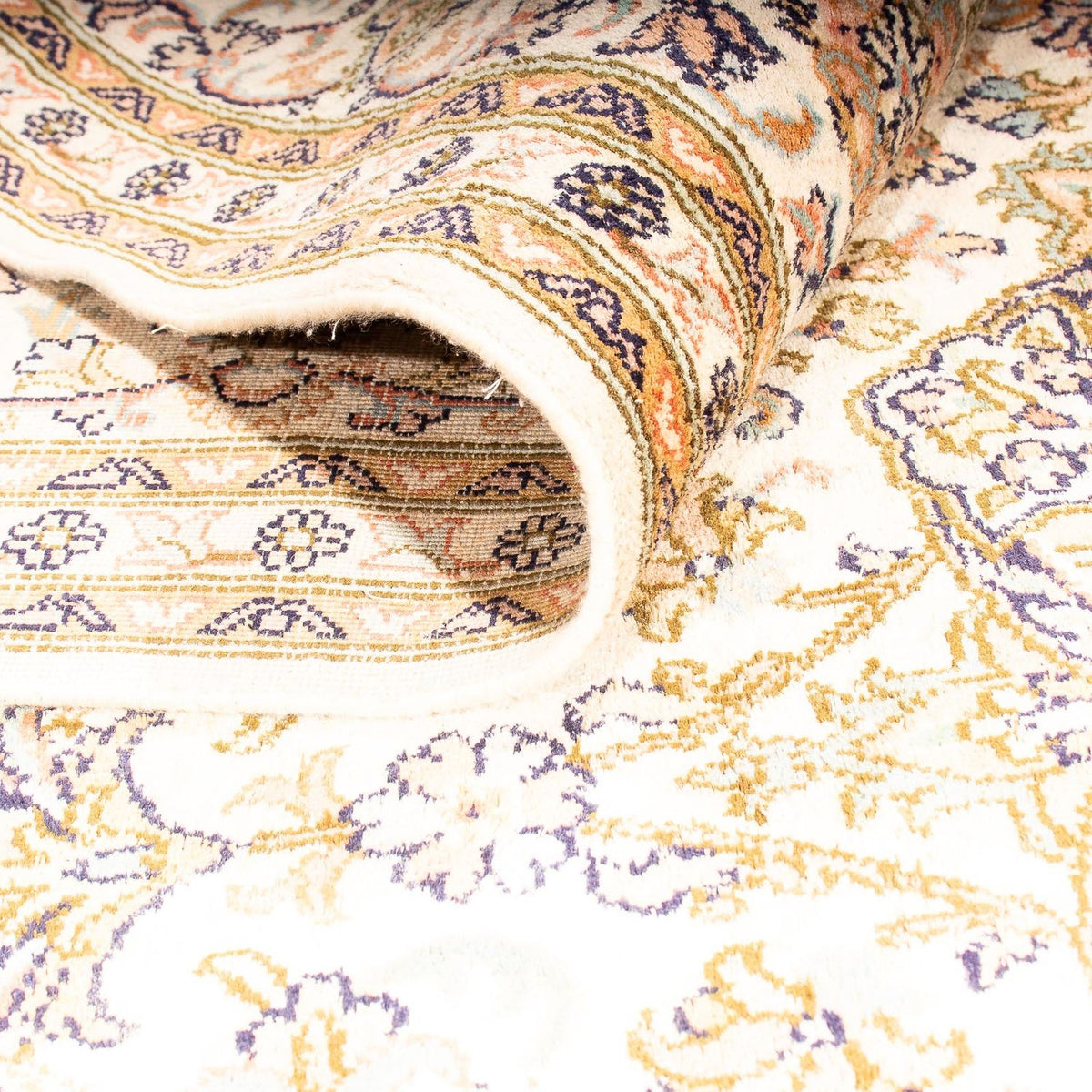 Sidenmatta - Kashmir Silk - 302 x 215 cm - beige