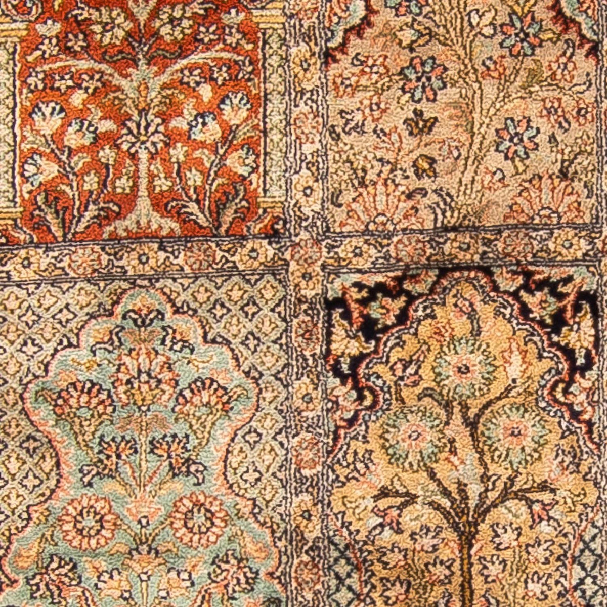 Runner Sidenmatta - Kashmir Silk - 310 x 94 cm - flerfärgad