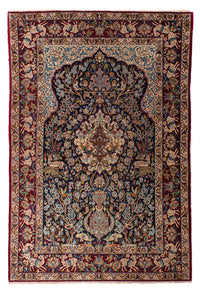 Persisk matta - Isfahan - Premium - 173 x 117 cm - mörkblå