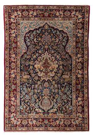 Persisk matta - Isfahan - Premium - 173 x 117 cm - mörkblå