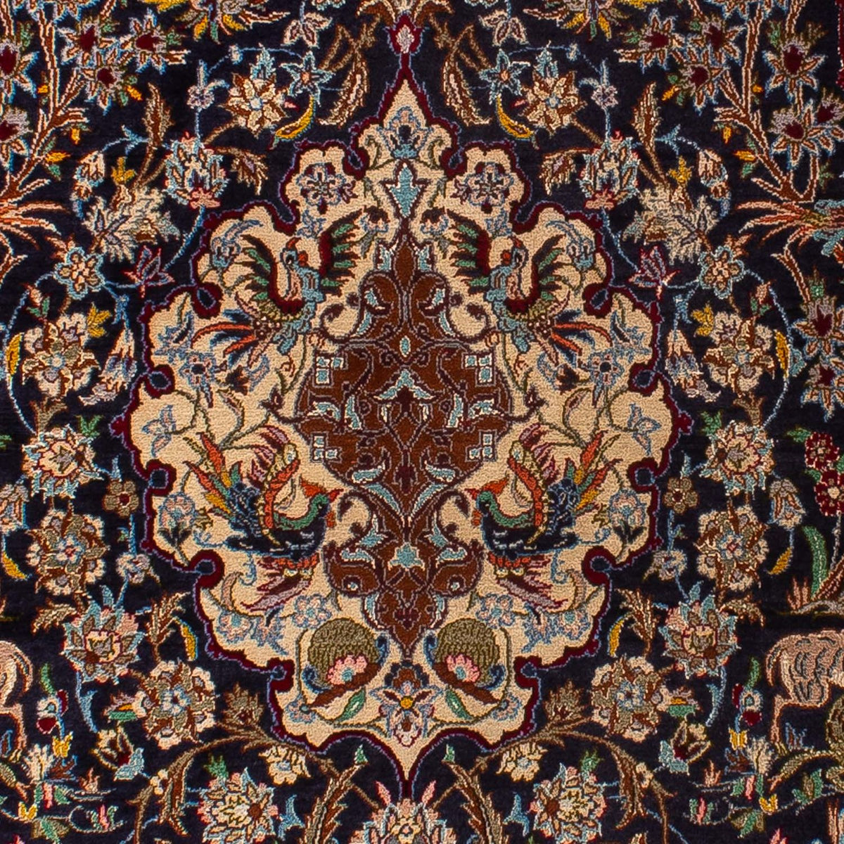 Persisk matta - Isfahan - Premium - 173 x 117 cm - mörkblå