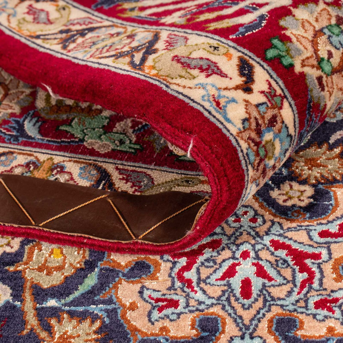 Persisk matta - Isfahan - Premium - 173 x 117 cm - mörkblå