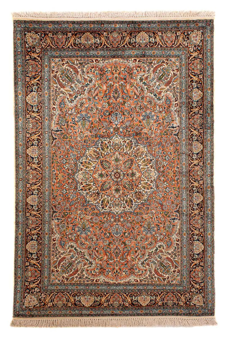 Sidenmatta - Kashmir Silk - 182 x 121 cm - ljusbrun