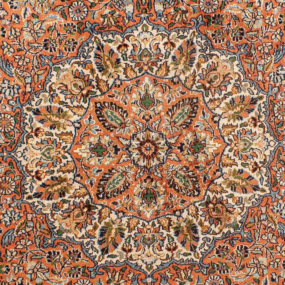 Sidenmatta - Kashmir Silk - 182 x 121 cm - ljusbrun