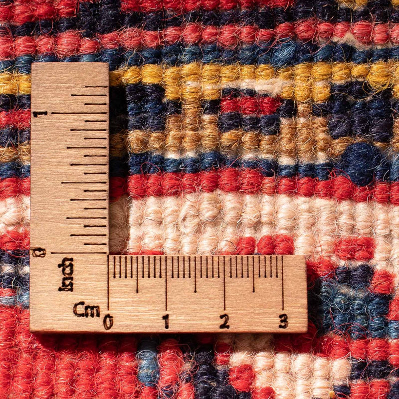 Persisk matta - Nomadic kvadrat  - 92 x 82 cm - mörkröd