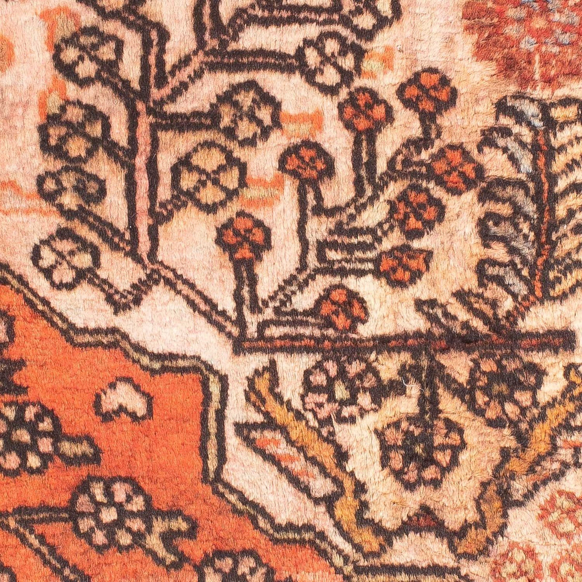 Persisk matta - Nomadic kvadrat  - 114 x 96 cm - flerfärgad